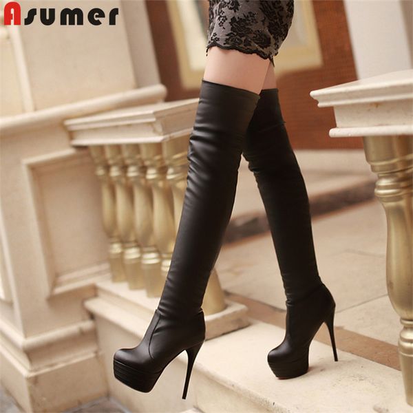 asumer large size 34-46 over the knee boots platform ladies shoes women boots thin high heels shoes thigh high 2020, Black
asumer large size 34-46 over the knee boots platform ladies shoes women boots thin high heels shoes thigh high 2020, Black