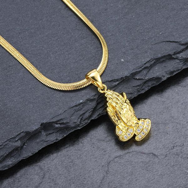 fashion jewelry men women charm prayer hand pendant necklaces rhinestone crystal design 50cm long chain for men women, Silver
fashion jewelry men women charm prayer hand pendant necklaces rhinestone crystal design 50cm long chain for men women, Silver