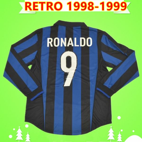 long sleeve zamorano ronaldo pirlo 1998 1999 retro soccer jersey home blue classic djorkaeff baggio moriero vintage football shirt 98 99, Black;yellow
long sleeve zamorano ronaldo pirlo 1998 1999 retro soccer jersey home blue classic djorkaeff baggio moriero vintage football shirt 98 99, Black;yellow