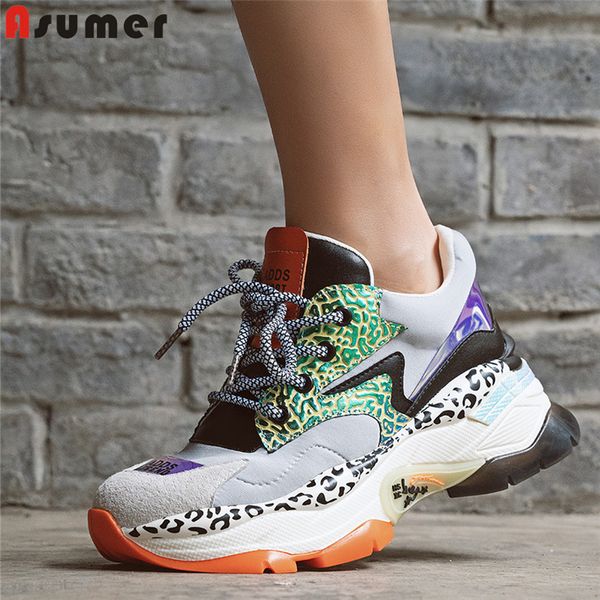 asumer 2020 fashion sneakers women genuine leather shoes breathable mesh spring autumn flat platform shoes female, Black
asumer 2020 fashion sneakers women genuine leather shoes breathable mesh spring autumn flat platform shoes female, Black