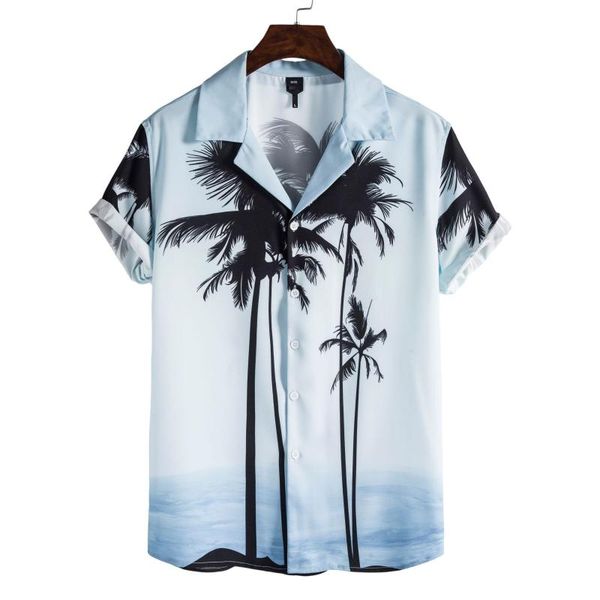palm tree printed beach wear shirt men 2020 summer short sleeve button down aloha shirts mens hawaiian holiday clothing chemise, White;black
palm tree printed beach wear shirt men 2020 summer short sleeve button down aloha shirts mens hawaiian holiday clothing chemise, White;black