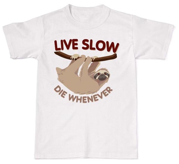 new summer style printed cotton o neck tee shirt short sleeve live slow die whenever funny sloth lazy hipster fisher t shirts, White;black
new summer style printed cotton o neck tee shirt short sleeve live slow die whenever funny sloth lazy hipster fisher t shirts, White;black