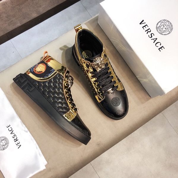 2020e high-quality fashionable leather rivet embroidery high-casual men's short boots, fashionable wild sports shoes, size: 38-45, Black
2020e high-quality fashionable leather rivet embroidery high-casual men's short boots, fashionable wild sports shoes, size: 38-45, Black