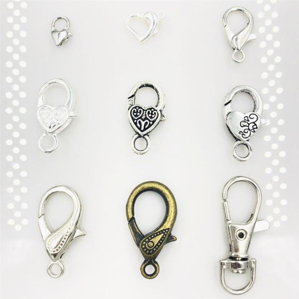 lobster clasps hook eve eyes heart flower for necklace bracelet key ring chain silver bronze tone jewelry diy accessories, Blue;slivery
lobster clasps hook eve eyes heart flower for necklace bracelet key ring chain silver bronze tone jewelry diy accessories, Blue;slivery