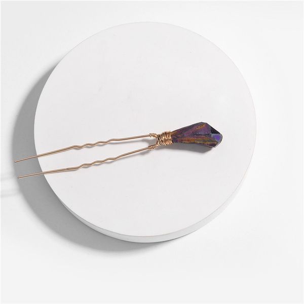 qingdao natural stone woman fund hairpin hair decorate hairpin crystal column coating film ins, Golden;silver
qingdao natural stone woman fund hairpin hair decorate hairpin crystal column coating film ins, Golden;silver