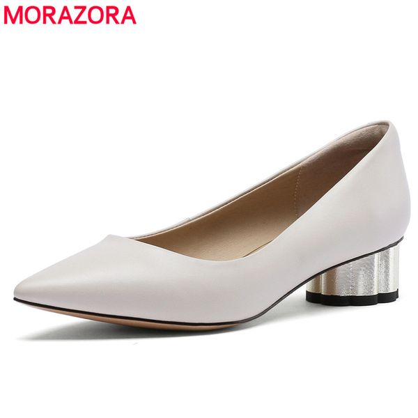 morazora plus size 34-43 genuine leather shoes woman pumps pointed toe cow leather office dress shoes high heels, Black
morazora plus size 34-43 genuine leather shoes woman pumps pointed toe cow leather office dress shoes high heels, Black