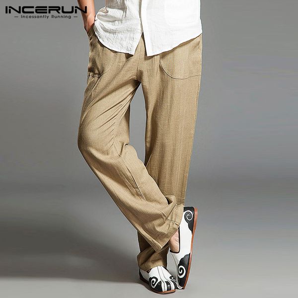 vintage men's casual pants solid color joggers pockets streetwear 2020 cotton straight trousers men retro pantalon s-5xl incerun, Black
vintage men's casual pants solid color joggers pockets streetwear 2020 cotton straight trousers men retro pantalon s-5xl incerun, Black