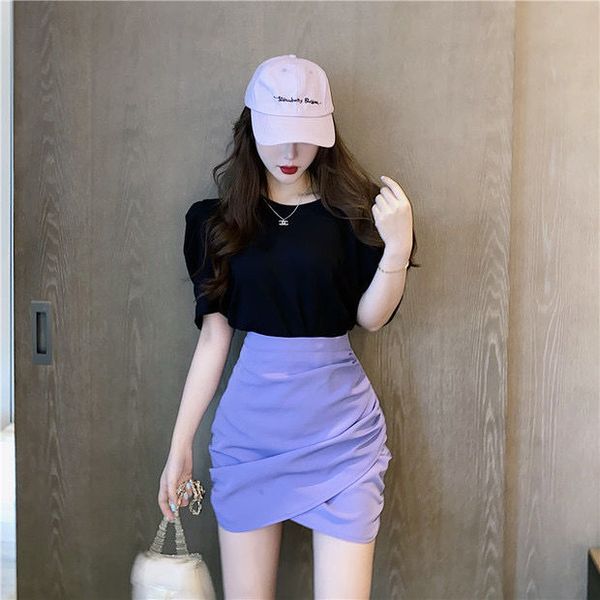 woman summer a-line short women hong kong style puff short sleeve casual tshirts assymetric a line mini skirt femme dress, Black
woman summer a-line short women hong kong style puff short sleeve casual tshirts assymetric a line mini skirt femme dress, Black