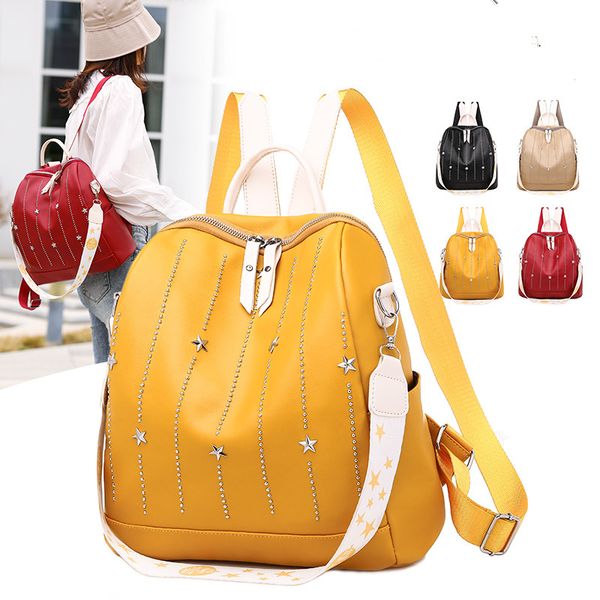 woman fashion causal bags multi-function small bead star female shoulder bag women rivet pu leather backpack women
woman fashion causal bags multi-function small bead star female shoulder bag women rivet pu leather backpack women
