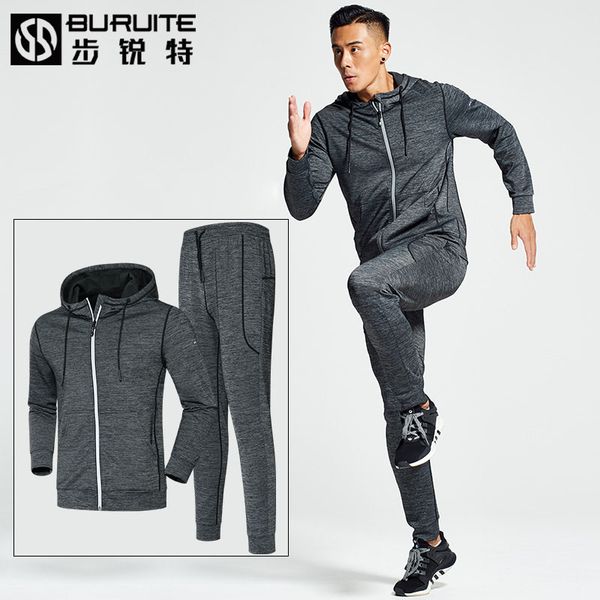 fitness clothes winter quick drying men's clothing autumn winter loose sports coat running gym training two piece set, White;black
fitness clothes winter quick drying men's clothing autumn winter loose sports coat running gym training two piece set, White;black