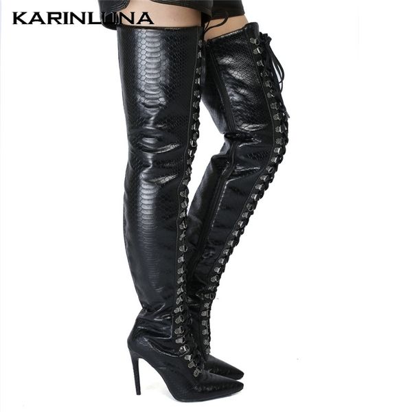 karinluna fashion 2019 plus size 34-47drophsip thin heels over the knee boots woman shoes zip up pointed toe shoes woman, Black
karinluna fashion 2019 plus size 34-47drophsip thin heels over the knee boots woman shoes zip up pointed toe shoes woman, Black