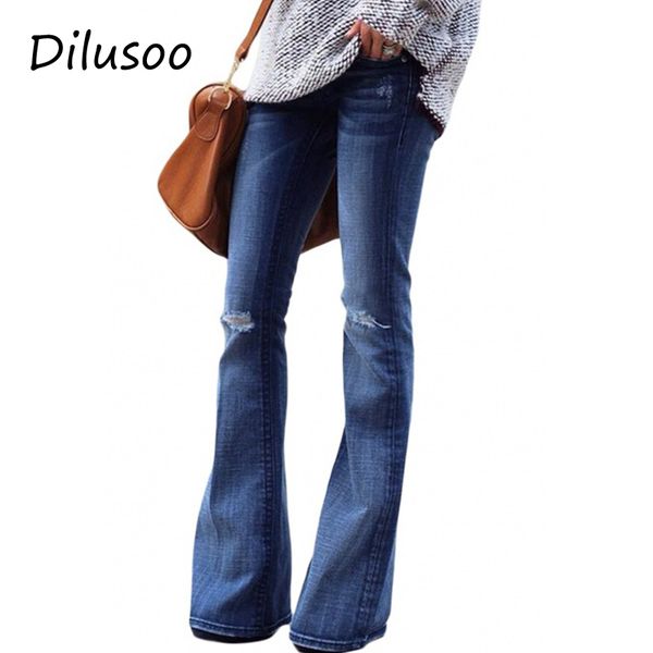 dilusoo women middle waist flare jeans pants holes elastic skinny denim jeans ripped pencil pants woman casual trousers, Blue
dilusoo women middle waist flare jeans pants holes elastic skinny denim jeans ripped pencil pants woman casual trousers, Blue