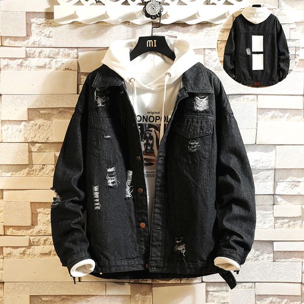 wholesale 2020 spring autumn black ripped hole denim jacket men's hip hop cargo korean loose large size 3xl men's jacket clothes, Black;brown
wholesale 2020 spring autumn black ripped hole denim jacket men's hip hop cargo korean loose large size 3xl men's jacket clothes, Black;brown