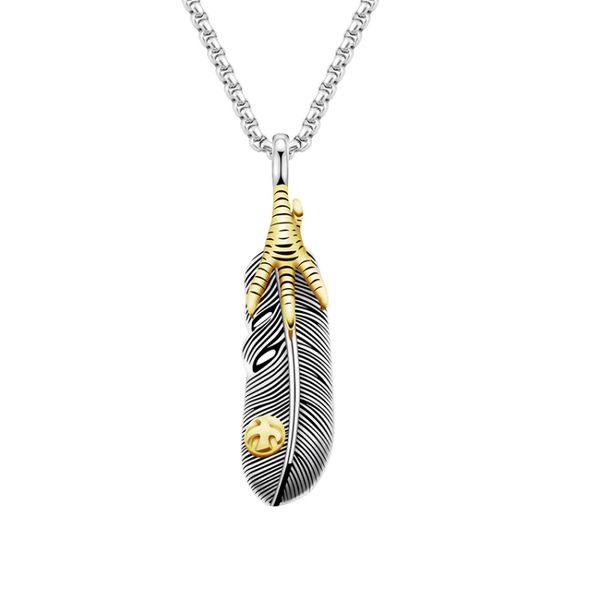 personalized pendant necklace for men gothic stainless steel eagle claw feather choker long sweater chain statement jewelry bff, Silver
personalized pendant necklace for men gothic stainless steel eagle claw feather choker long sweater chain statement jewelry bff, Silver