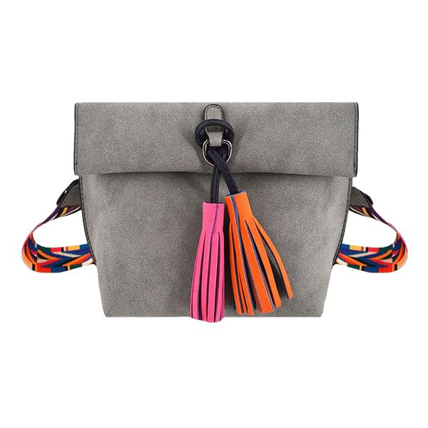 women girls mini crossbody bag suede like tassel hobo shoulder bags with colorful wide strap
women girls mini crossbody bag suede like tassel hobo shoulder bags with colorful wide strap