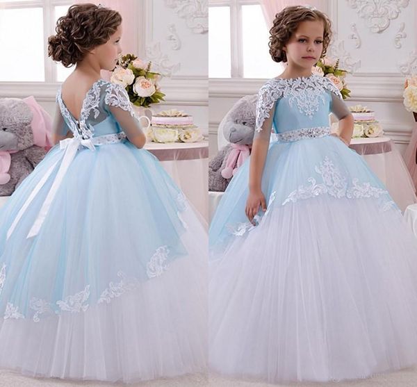 baby blue princess ball gown flower girls dress jewel neck half sleeve lace overlay skirt backless kids party gowns, White;blue
baby blue princess ball gown flower girls dress jewel neck half sleeve lace overlay skirt backless kids party gowns, White;blue