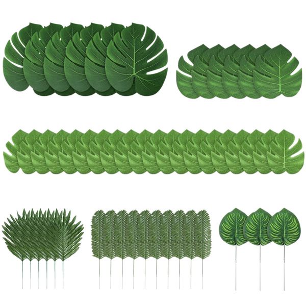 90 pieces 6 kinds artificial palm leaves tropical leaves decorations for jungle party decorations beach birthday luau hawaiian
90 pieces 6 kinds artificial palm leaves tropical leaves decorations for jungle party decorations beach birthday luau hawaiian