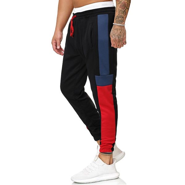 feitong fashion men joggers slim sweatpants casual patchwork drawstring elastic waist long pant trousers, Black
feitong fashion men joggers slim sweatpants casual patchwork drawstring elastic waist long pant trousers, Black