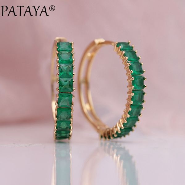 pataya new 585 rose gold green square natural zircon long dangle earrings for women wedding party gift fine elegant girl jewelry, Golden
pataya new 585 rose gold green square natural zircon long dangle earrings for women wedding party gift fine elegant girl jewelry, Golden