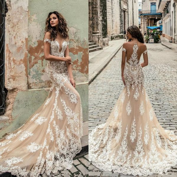 boho wedding gowns short sleeve illusion saudi arabia wedding gowns lace applique sweep train robes de mariée, White
boho wedding gowns short sleeve illusion saudi arabia wedding gowns lace applique sweep train robes de mariée, White
