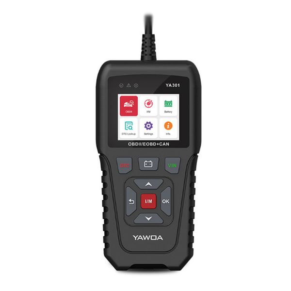 

OBDII code Reader YA301 Scanner Tool YA-301 Support battery check PK OBD2 KW680 AL319 Diagnostic Tool Function free update