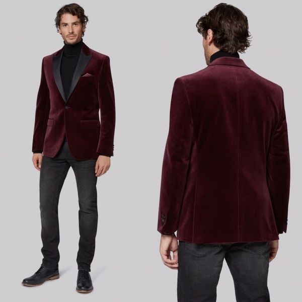 burgundy velvet coat mens suits blazer jacket black notch lapel groom wedding tuxedos tailor fit custom made one piece jacket, Black;gray
burgundy velvet coat mens suits blazer jacket black notch lapel groom wedding tuxedos tailor fit custom made one piece jacket, Black;gray