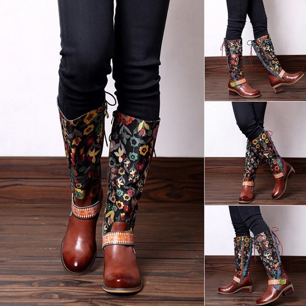 vintage ethnic style jacquard color boots genuine leather women knee-high boots shoes woman female long boot winter dropship new, Black
vintage ethnic style jacquard color boots genuine leather women knee-high boots shoes woman female long boot winter dropship new, Black