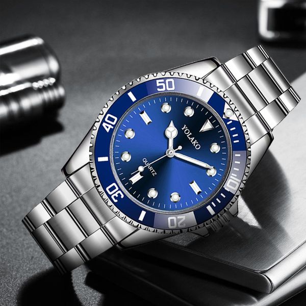 fashion men's watches blue dial stainless steel strap clock water resistant man watch luxury business analog quartz mens watches, Slivery;brown
fashion men's watches blue dial stainless steel strap clock water resistant man watch luxury business analog quartz mens watches, Slivery;brown