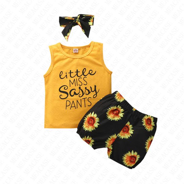 2020 baby girls shorts set with hairband headband hair wrap tank vest + sunflower shorts two piece kids clothes sports casual suit d62311, White
2020 baby girls shorts set with hairband headband hair wrap tank vest + sunflower shorts two piece kids clothes sports casual suit d62311, White