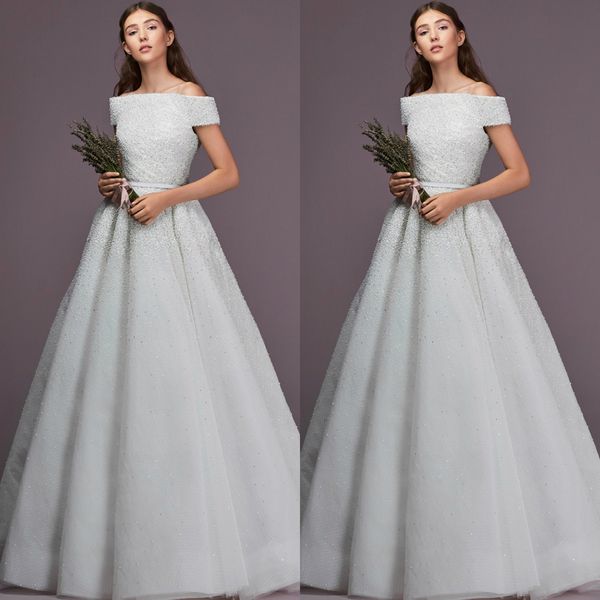 elie saab 2019 бисероплетение свадебные платья с плеча плюс размер robe de mariée свадебное платье свадебные платья на заказ, White 
elie saab 2019 бисероплетение свадебные платья с плеча плюс размер robe de mariée свадебное платье свадебные платья на заказ, White