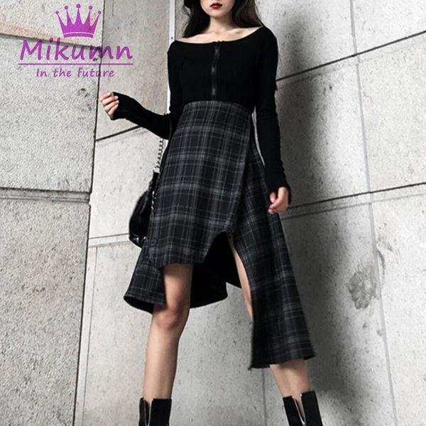 new style autumn women skirts harajuku punk high waist black plaid irregular skirt gothic fashion female skirts
new style autumn women skirts harajuku punk high waist black plaid irregular skirt gothic fashion female skirts