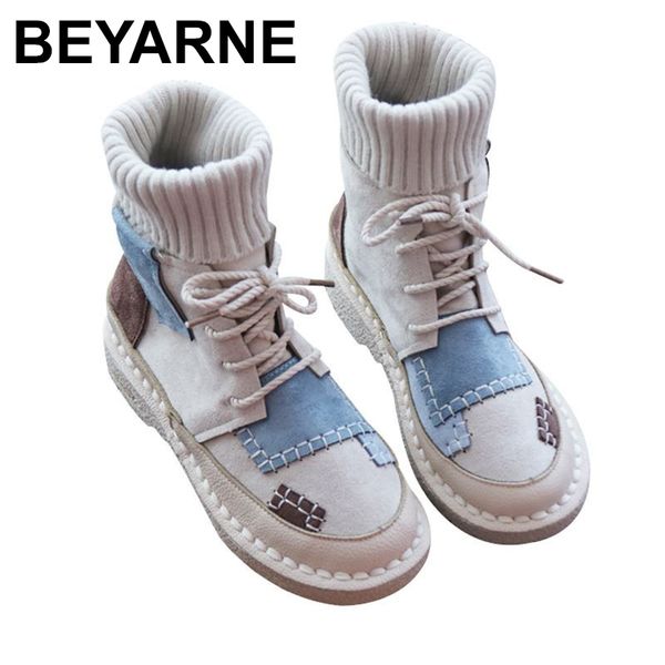 new women's bottomed flat boots soft bottom comfortable woollen line boots handmade institute women's boots, Black
new women's bottomed flat boots soft bottom comfortable woollen line boots handmade institute women's boots, Black