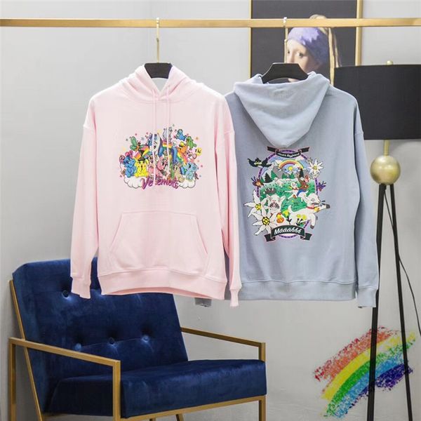 vetements hoodie men women women pink blue sweatshirts vetements embroidery cartoon pullover, Black
vetements hoodie men women women pink blue sweatshirts vetements embroidery cartoon pullover, Black
