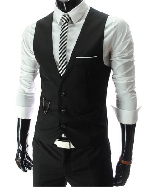 new arrival dress vests for men slim fit mens suit vest male waistcoat gilet homme casual sleeveless formal business jacket, Black;white
new arrival dress vests for men slim fit mens suit vest male waistcoat gilet homme casual sleeveless formal business jacket, Black;white