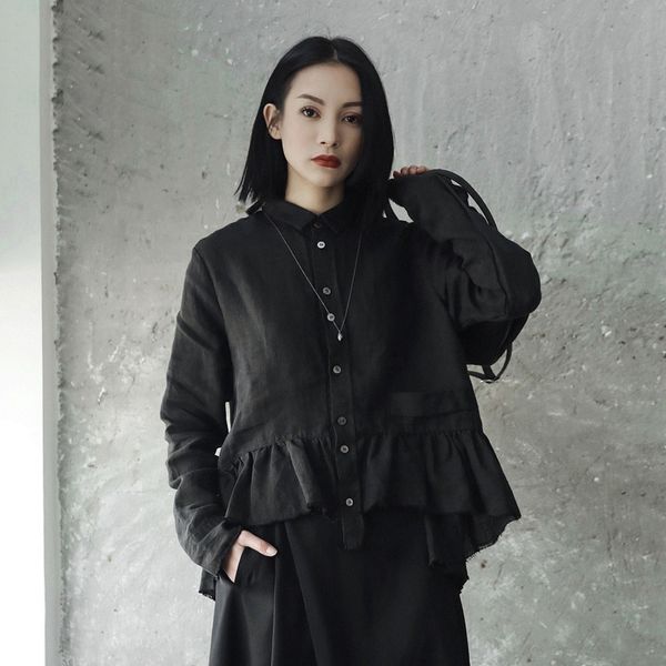 women blouse womens clothing new 2019 spring summer lapel long sleeve white lays ruffles split loose shirt fashion tide je82400s
women blouse womens clothing new 2019 spring summer lapel long sleeve white lays ruffles split loose shirt fashion tide je82400s