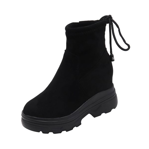 cinessd new boots women 2019 red bottom shoes height increasing flock lace-up ankle boots for women botas zapatos de mujer, Black
cinessd new boots women 2019 red bottom shoes height increasing flock lace-up ankle boots for women botas zapatos de mujer, Black