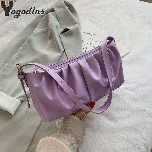 fashion chains shoulder bag for women pleated cloud bags soft pu baguette bag solid color handle female shopping small totes
fashion chains shoulder bag for women pleated cloud bags soft pu baguette bag solid color handle female shopping small totes