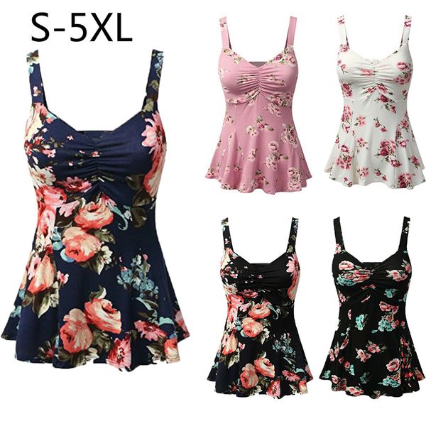 2019 summer casual blouse shirts women sleeveless floral loose plus size shirt blusas femininas s-5xl, White
2019 summer casual blouse shirts women sleeveless floral loose plus size shirt blusas femininas s-5xl, White