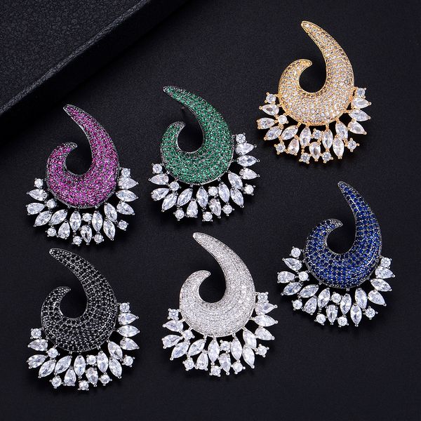 larrauri 2019 new luxury full cubic zirconia inlaid fashion jewelry statement earrings trendy big stud earrings for women, Silver
larrauri 2019 new luxury full cubic zirconia inlaid fashion jewelry statement earrings trendy big stud earrings for women, Silver