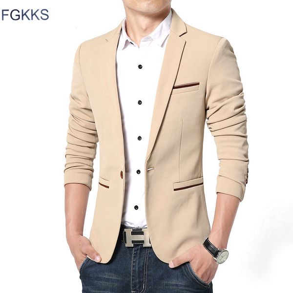 men's suits & blazers fgkks arrival luxury men blazer spring fashion brand cotton slim fit suit terno masculino, White;black
men's suits & blazers fgkks arrival luxury men blazer spring fashion brand cotton slim fit suit terno masculino, White;black