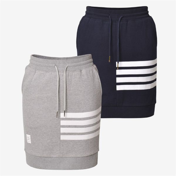 pure cotton classic loopback jersey engineered 4-bar stripe sack skirt adjustable drawstring women's above knee skirt a1111, Black
pure cotton classic loopback jersey engineered 4-bar stripe sack skirt adjustable drawstring women's above knee skirt a1111, Black