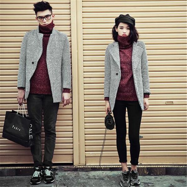 2018 men wool blends suit design outwear coat men casual trench coat design slim, Black
2018 men wool blends suit design outwear coat men casual trench coat design slim, Black