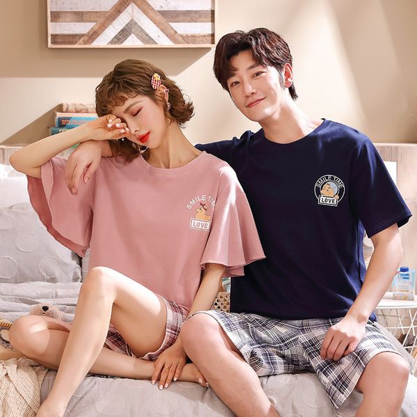 large size -3xl summer sweet casual couple models comfortable pajamas set short-sleeved pajamas 100% cotton o-neck home, Black;red
large size -3xl summer sweet casual couple models comfortable pajamas set short-sleeved pajamas 100% cotton o-neck home, Black;red
