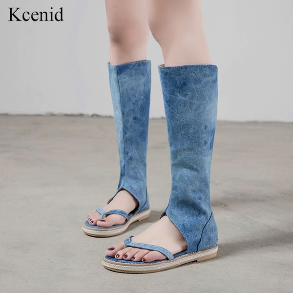 kcenid new women thong shoes denim summer boots low heels knee high boots women blue shoes flip gladiator vacation size 43, Black
kcenid new women thong shoes denim summer boots low heels knee high boots women blue shoes flip gladiator vacation size 43, Black