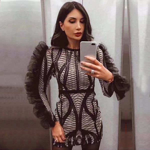 adyce 2019 new autumn black sequined celebrity evening runway party dress long sleeve lace mini length club dress vestidos, Black;gray
adyce 2019 new autumn black sequined celebrity evening runway party dress long sleeve lace mini length club dress vestidos, Black;gray