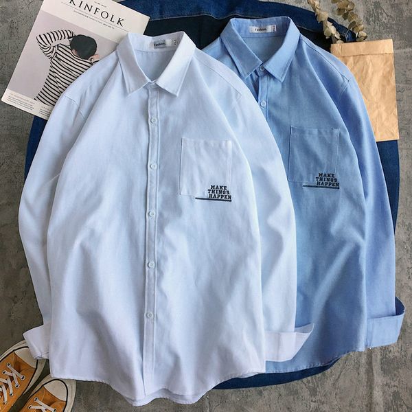 casual letter shirts men autumn winter high street long sleeved shirt male button cardigan shirts men's clothing blue white, White;black
casual letter shirts men autumn winter high street long sleeved shirt male button cardigan shirts men's clothing blue white, White;black