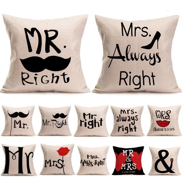 1pcs mr&mrs pattern cotton linen throw pillow cushion cover seat car home decoration sofa car decor decorative pillowcase 40172
1pcs mr&mrs pattern cotton linen throw pillow cushion cover seat car home decoration sofa car decor decorative pillowcase 40172