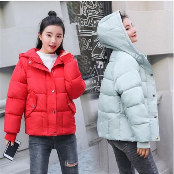 2019 winter new down-filled cotton dress women's cropped hooded coat slim fit jacket fashion jacket, Black
2019 winter new down-filled cotton dress women's cropped hooded coat slim fit jacket fashion jacket, Black
