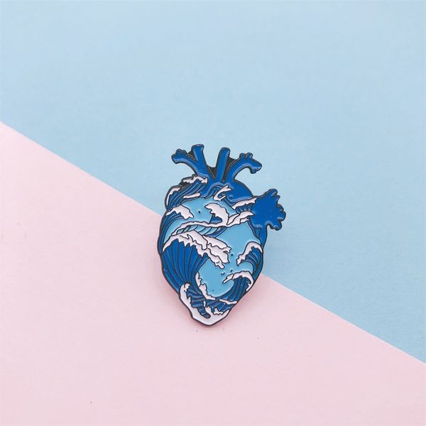 cartoon creative organ heart enamel brooch blue white sea spray heart shaped alloy badge denim clothes bag pin cute jewelry gift, Gray
cartoon creative organ heart enamel brooch blue white sea spray heart shaped alloy badge denim clothes bag pin cute jewelry gift, Gray