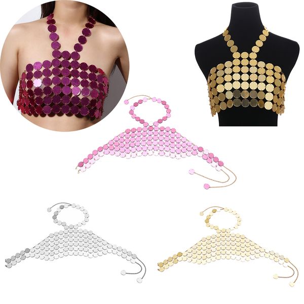 summer beach women bra chest belly chains shiny acrylic bikini brassiere vest body chain harness necklace body jewelry wholesale, Silver
summer beach women bra chest belly chains shiny acrylic bikini brassiere vest body chain harness necklace body jewelry wholesale, Silver